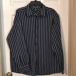 Black striped shirt- Claiborne